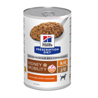 Hill's Prescription Diet Kidney k/d + Mobility j/d Pollo lata para perros